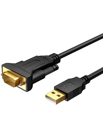 USB to RS232 Adapter with PL2303 Chipset, CableCreation 6ft Gold Plated USB 2.0 to RS232 Male DB9 Serial Converter Cable, Support cashier register, Modem, scanner, digital cameras, CNC and Above Black