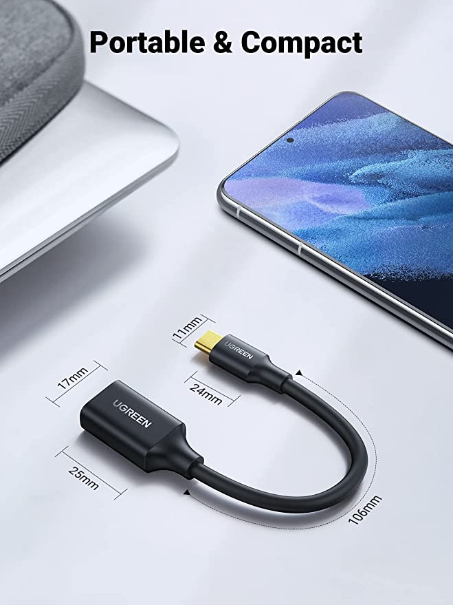 UGREEN USB C to USB Adapter OTG Cable Type C Male to Type A Female Type-C to USB 3.0 A Connector Compatible with Thunderbolt 3 MacBook, iMac, iPad Pro 5/Air 5/Mini 6, Galaxy S23, Pixel 7, Dell XPS 15
